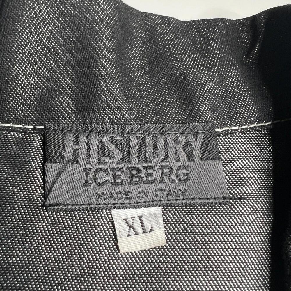 Iceberg History Denim‎ Jacket XL Black Washed Snoopy Embroidered Vintage - Picture 6 of 8